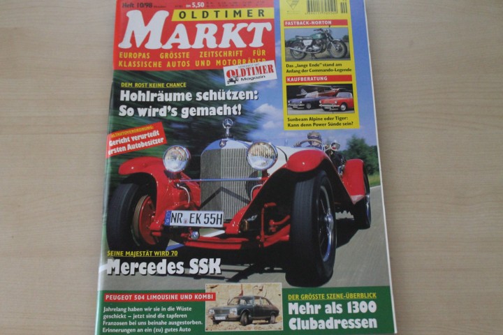Deckblatt Oldtimer Markt (10/1998)